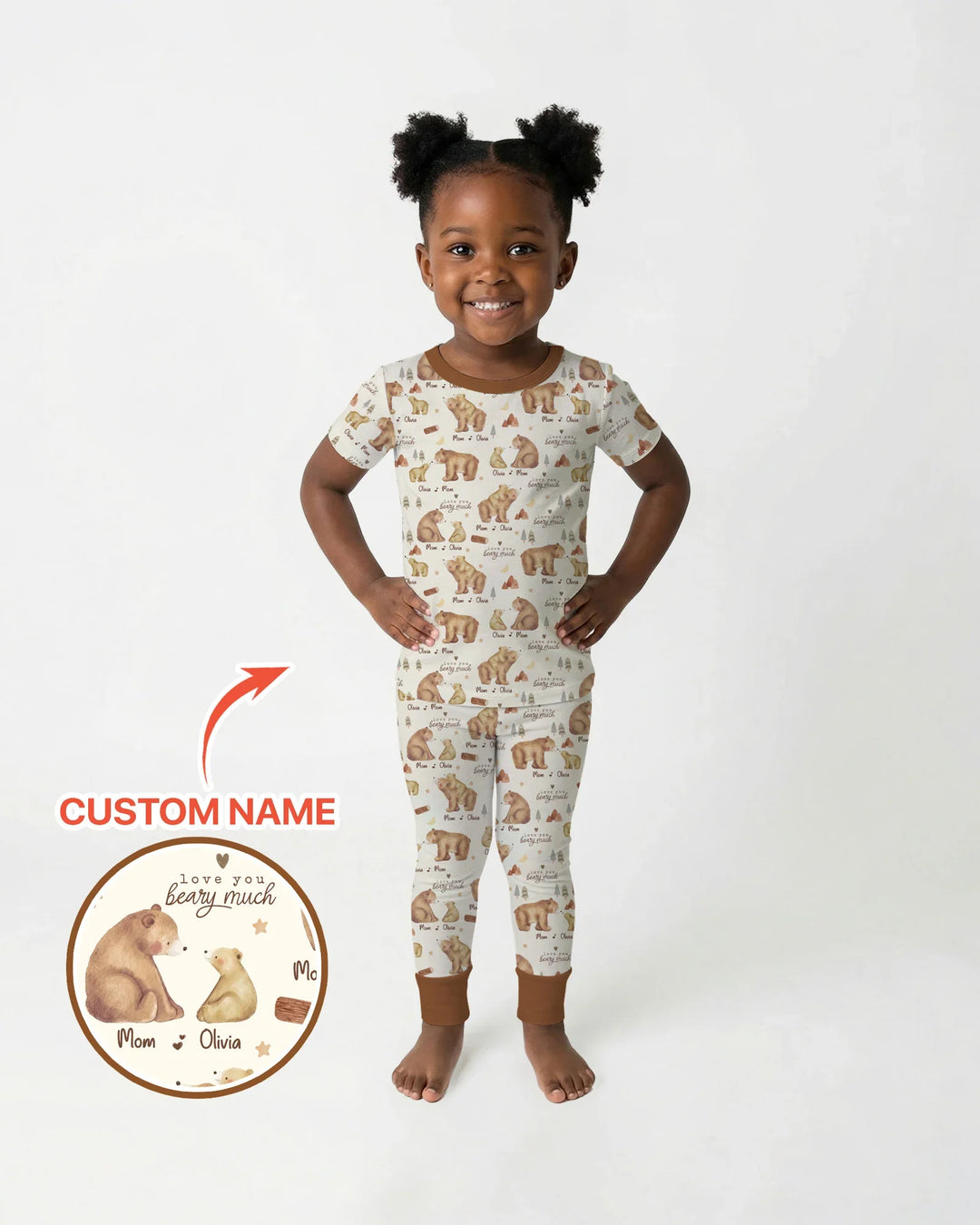 Zweiteiliges, kurzärmliges Pyjama-Set mit Marienkäfern