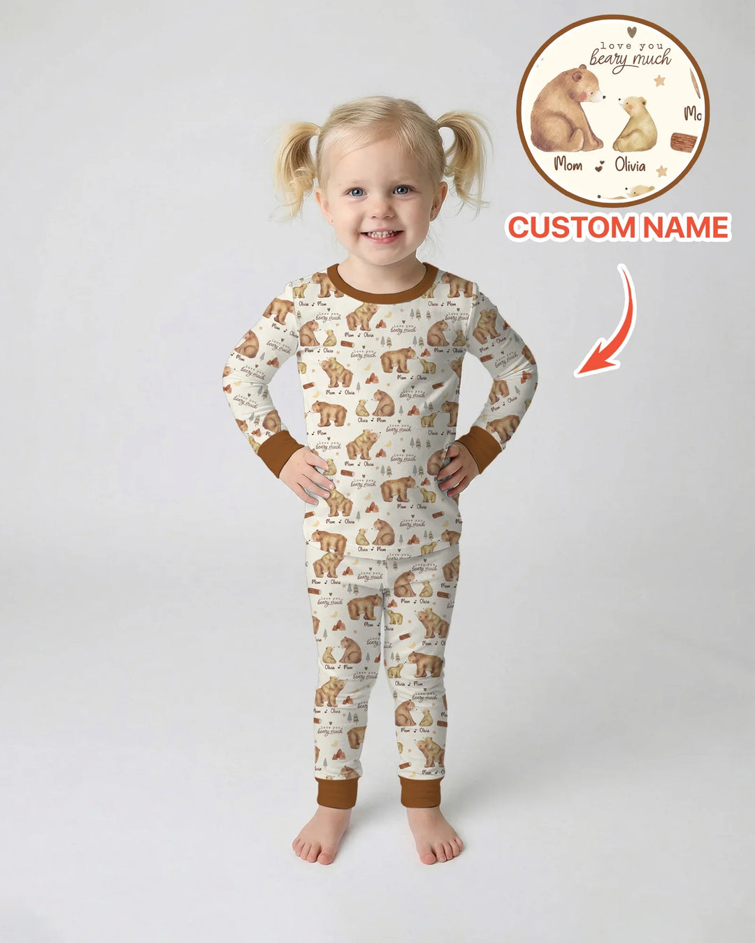 Zweiteiliges Langarm-Pyjama-Set mit Sommerfrüchten