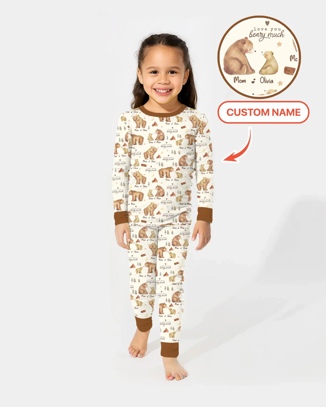 Zweiteiliges Langarm-Pyjama-Set mit Sommerfrüchten
