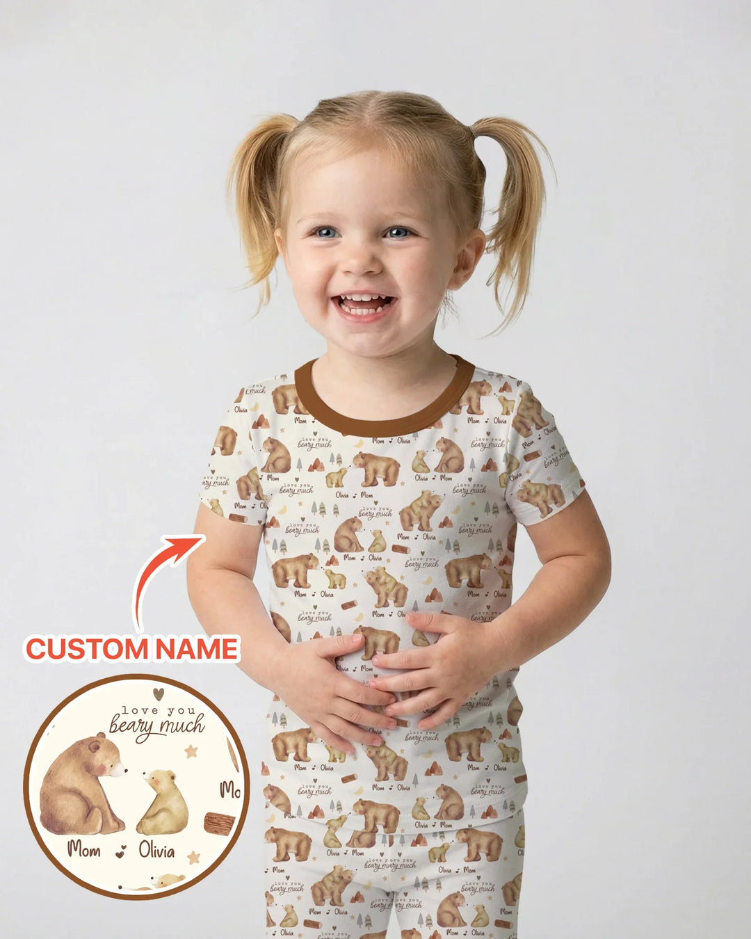Zweiteiliges, kurzärmliges Pyjama-Set mit Marienkäfern