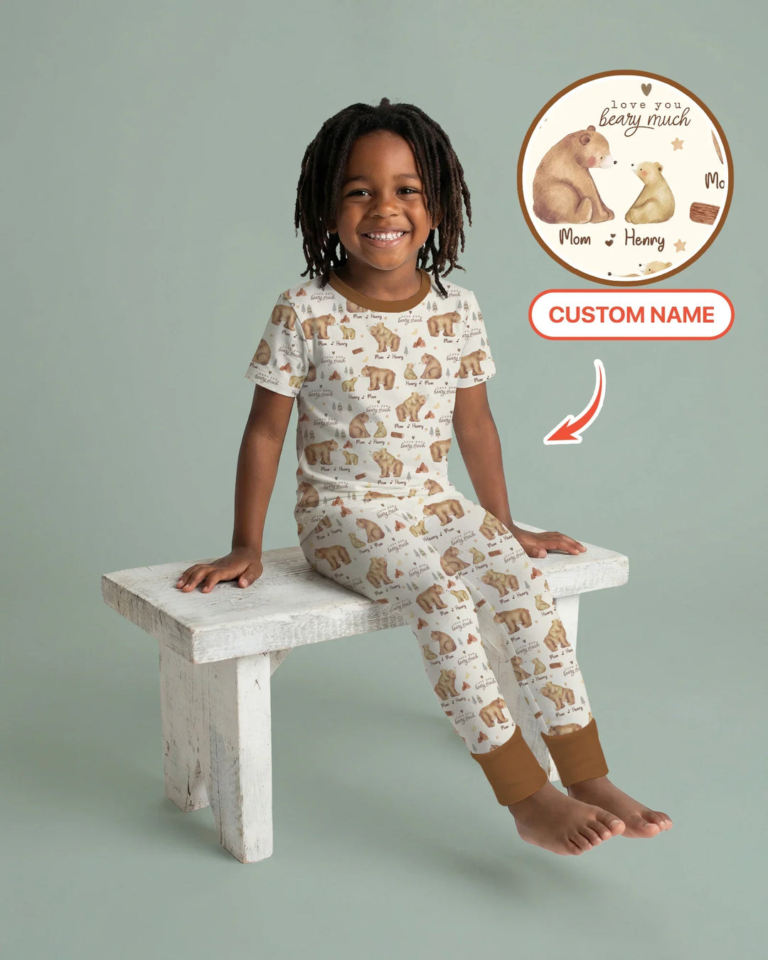 Zweiteiliges, kurzärmliges Pyjama-Set mit Marienkäfern