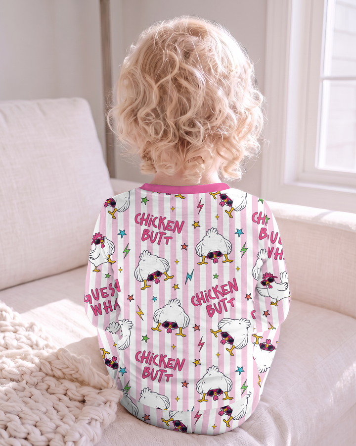 Guess What? Chicken Butt! Bamboo Two Piece Long Sleeve Pajama Set