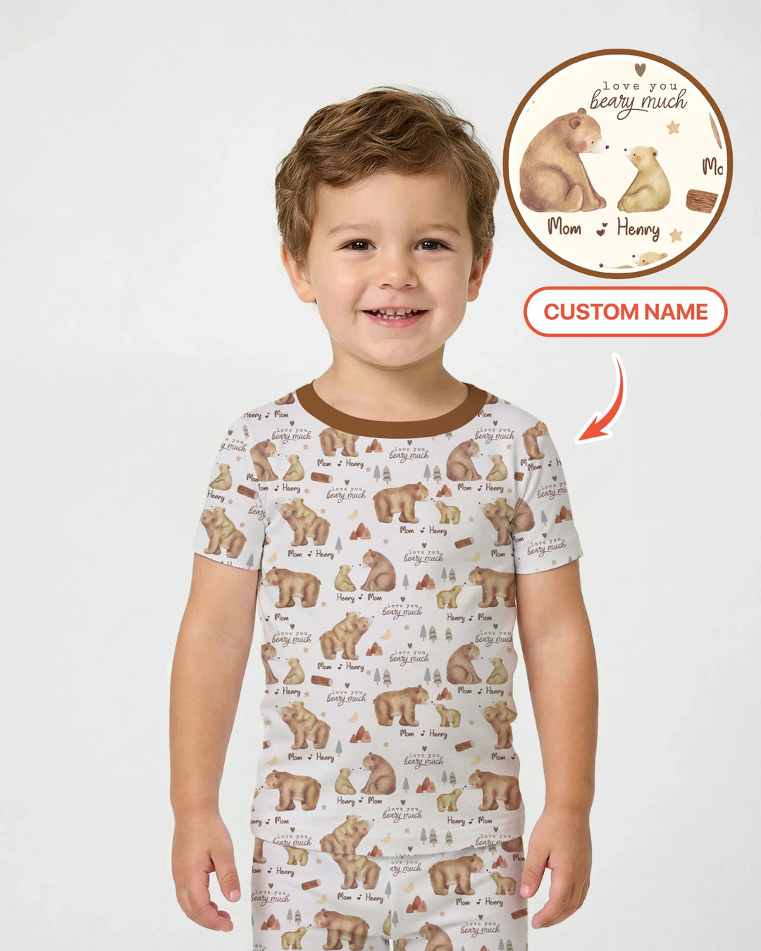 Zweiteiliges, kurzärmliges Pyjama-Set mit Marienkäfern