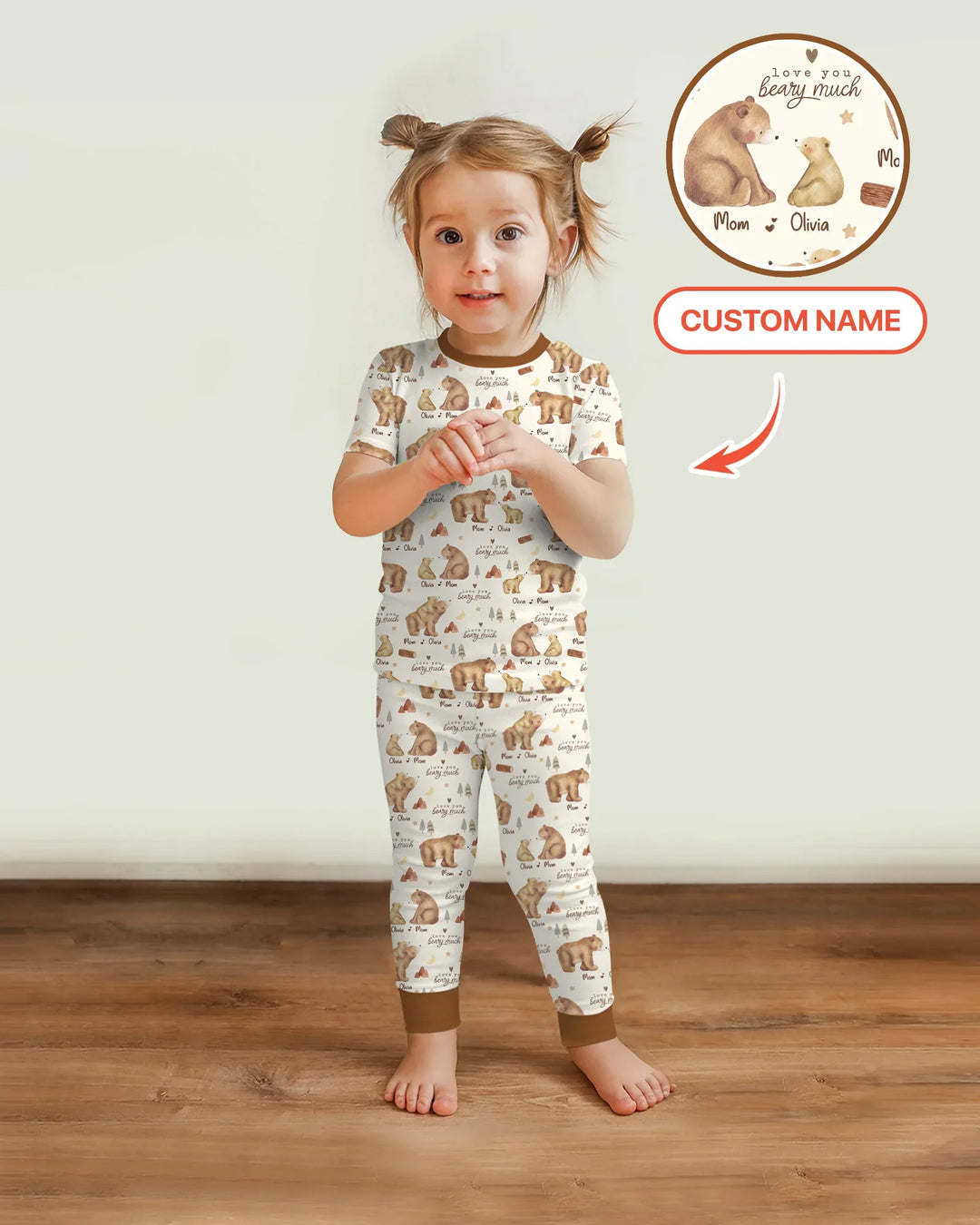 Zweiteiliges, kurzärmliges Pyjama-Set mit Marienkäfern