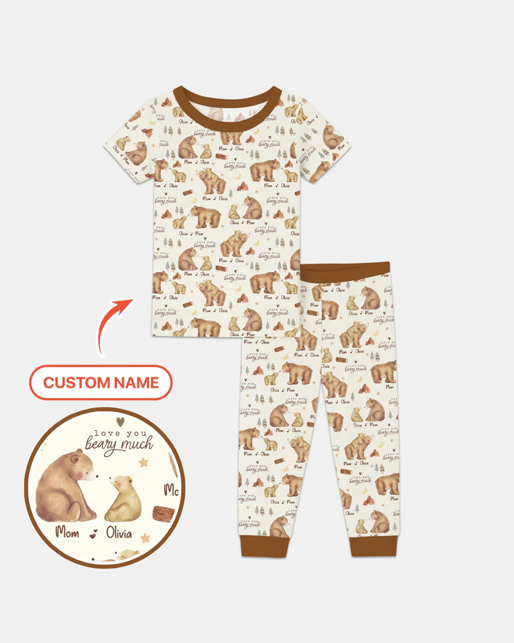Zweiteiliges, kurzärmliges Pyjama-Set mit Marienkäfern