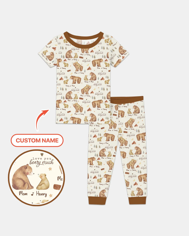 Zweiteiliges, kurzärmliges Pyjama-Set mit Marienkäfern