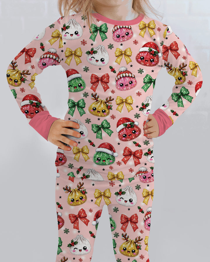 You're A Christmas Dumpling Bamboo Two Piece Long Sleeve Pajama Set