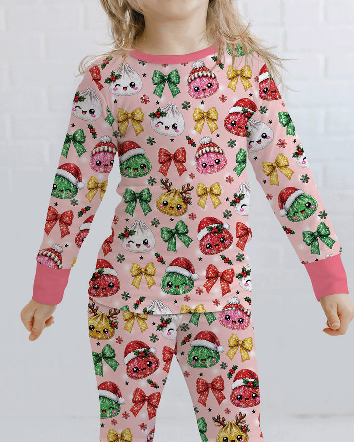 You're A Christmas Dumpling Bamboo Two Piece Long Sleeve Pajama Set