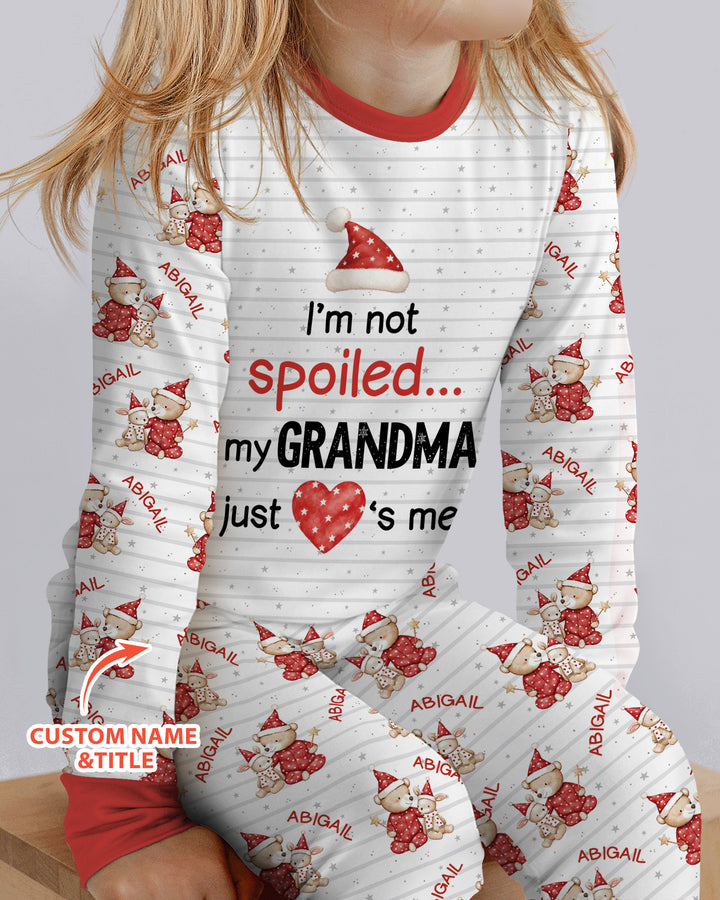 Custom Name I'm Not Spoiled Bamboo Two Piece Long Sleeve Pajama Set