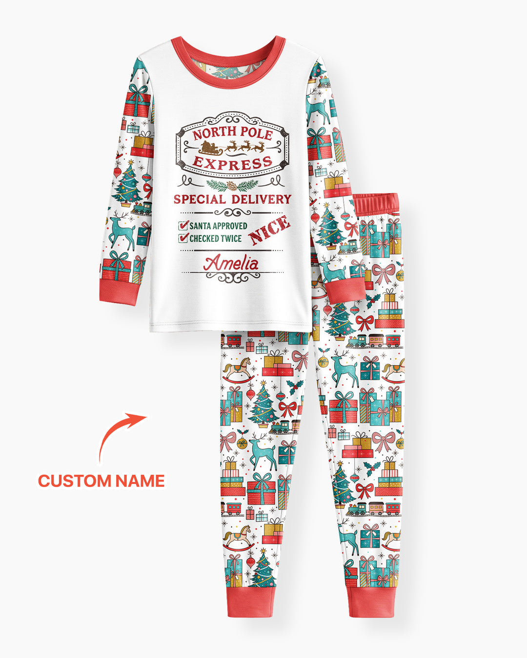 Santa’s Special Delivery Bamboo Two Piece Long Sleeve Pajama Set