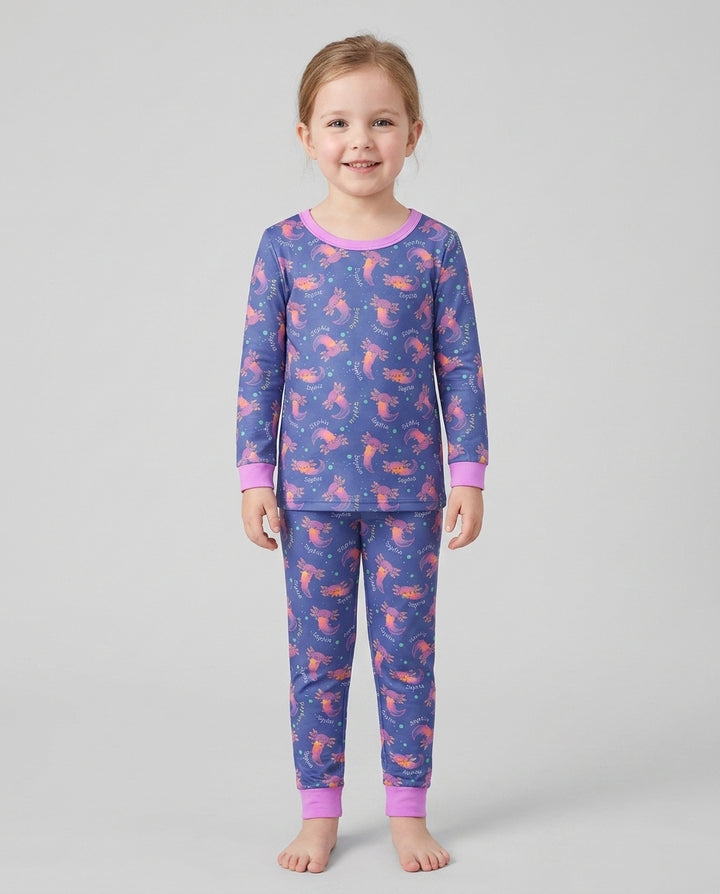 Zweiteiliges Langarm-Pyjama-Set mit Sommerfrüchten