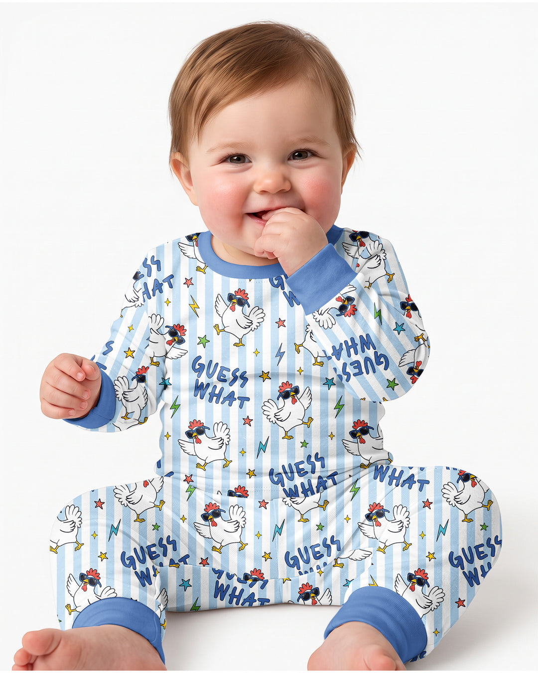 Guess What? Chicken Butt! Bamboo Two Piece Long Sleeve Pajama Set
