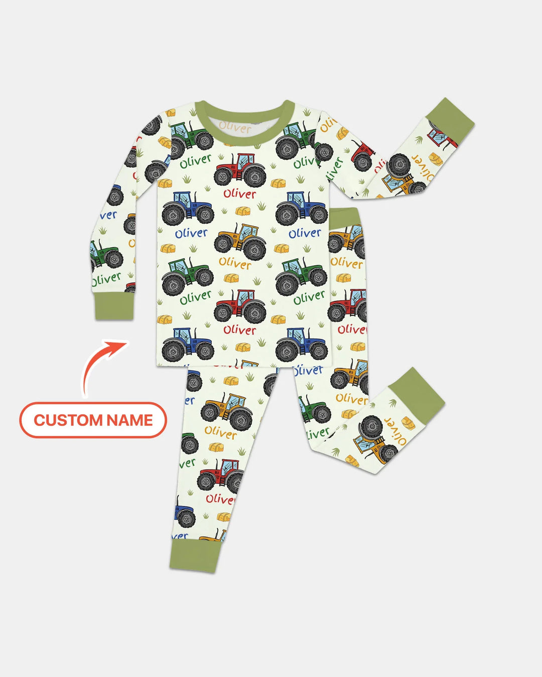 Zweiteiliges Langarm-Pyjama-Set mit Sommerfrüchten