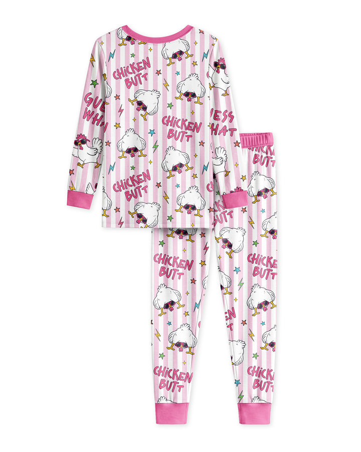 Guess What? Chicken Butt! Bamboo Two Piece Long Sleeve Pajama Set