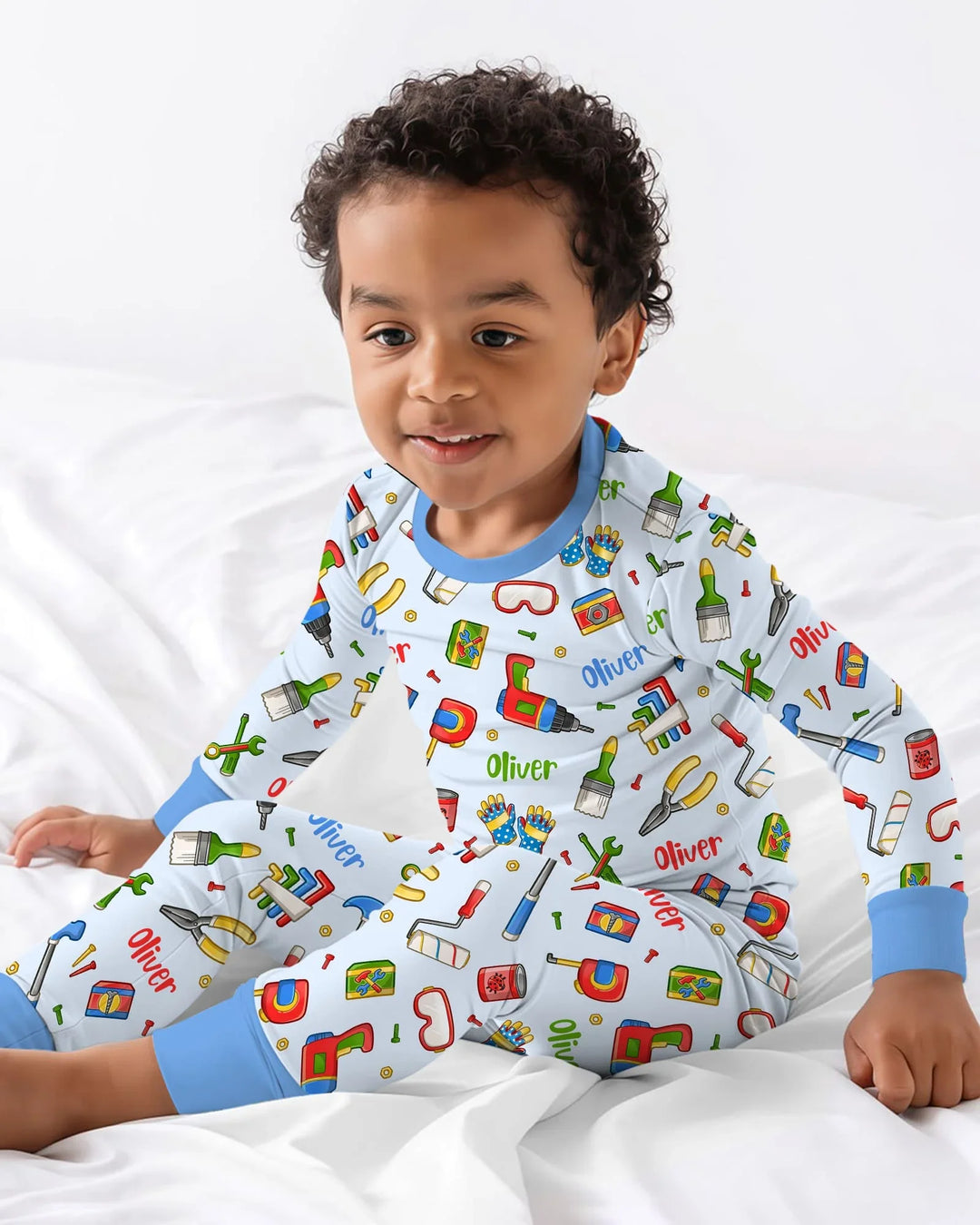 Zweiteiliges Langarm-Pyjama-Set mit Sommerfrüchten