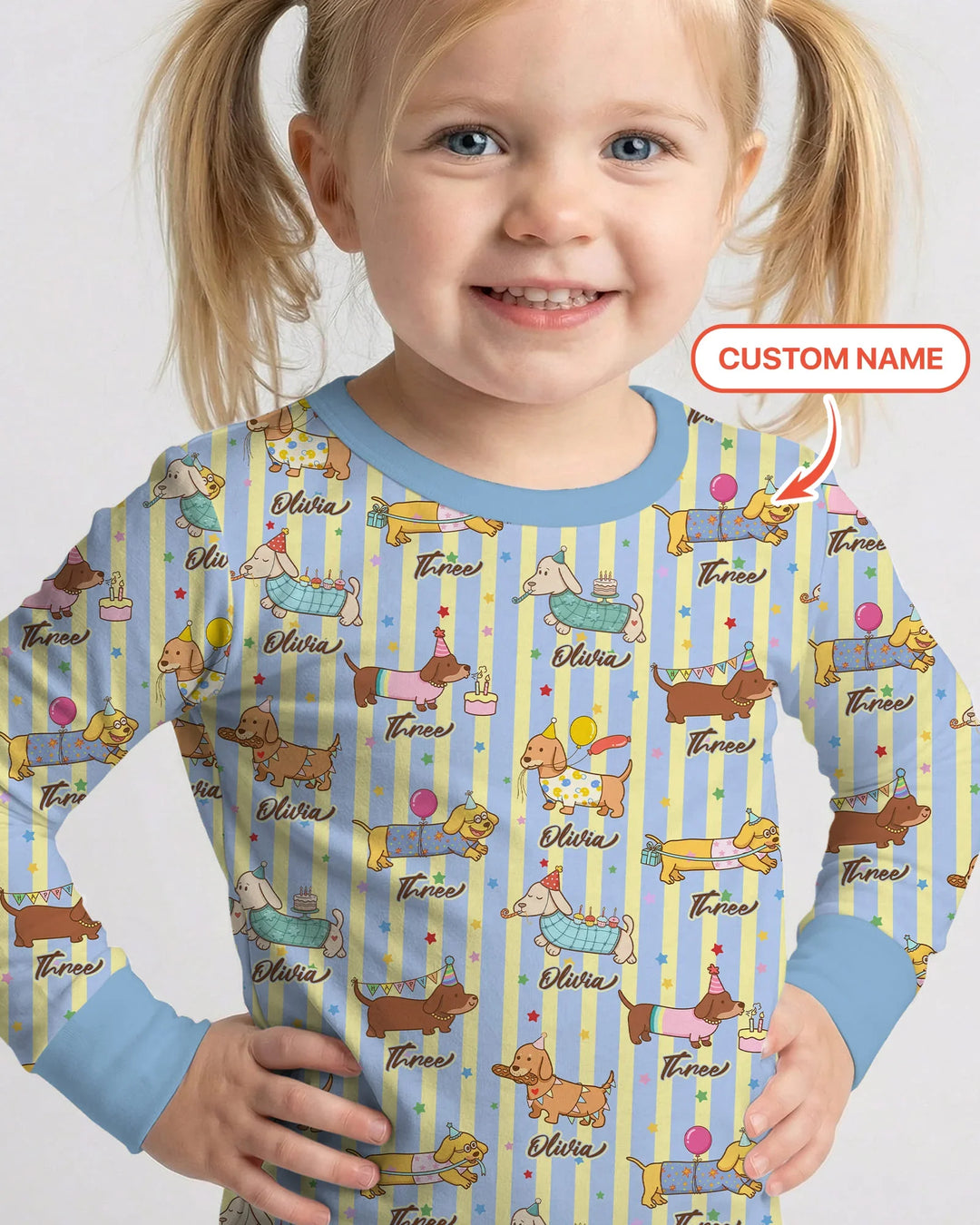 Zweiteiliges Langarm-Pyjama-Set mit Sommerfrüchten