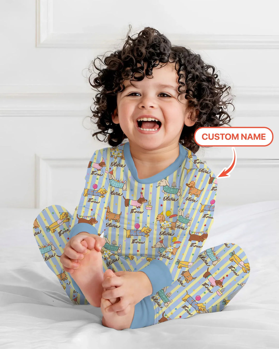 Zweiteiliges Langarm-Pyjama-Set mit Sommerfrüchten