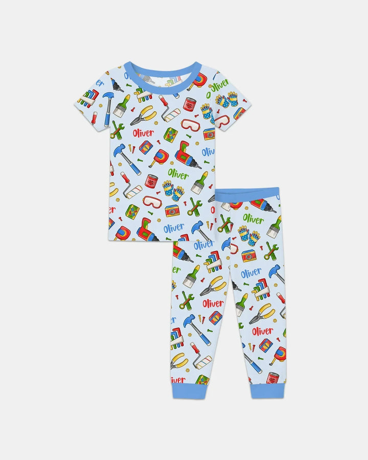 Zweiteiliges, kurzärmliges Pyjama-Set mit Marienkäfern