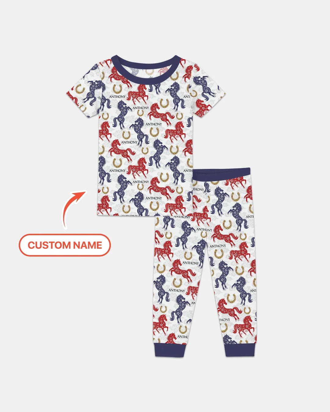 Zweiteiliges, kurzärmliges Pyjama-Set mit Marienkäfern
