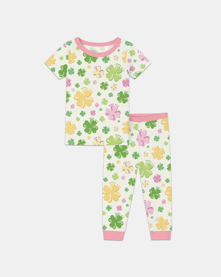 Zweiteiliges, kurzärmliges Pyjama-Set mit Marienkäfern