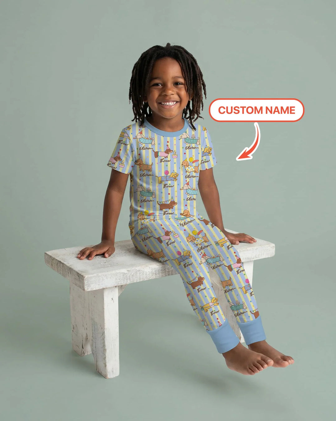 Zweiteiliges, kurzärmliges Pyjama-Set mit Marienkäfern