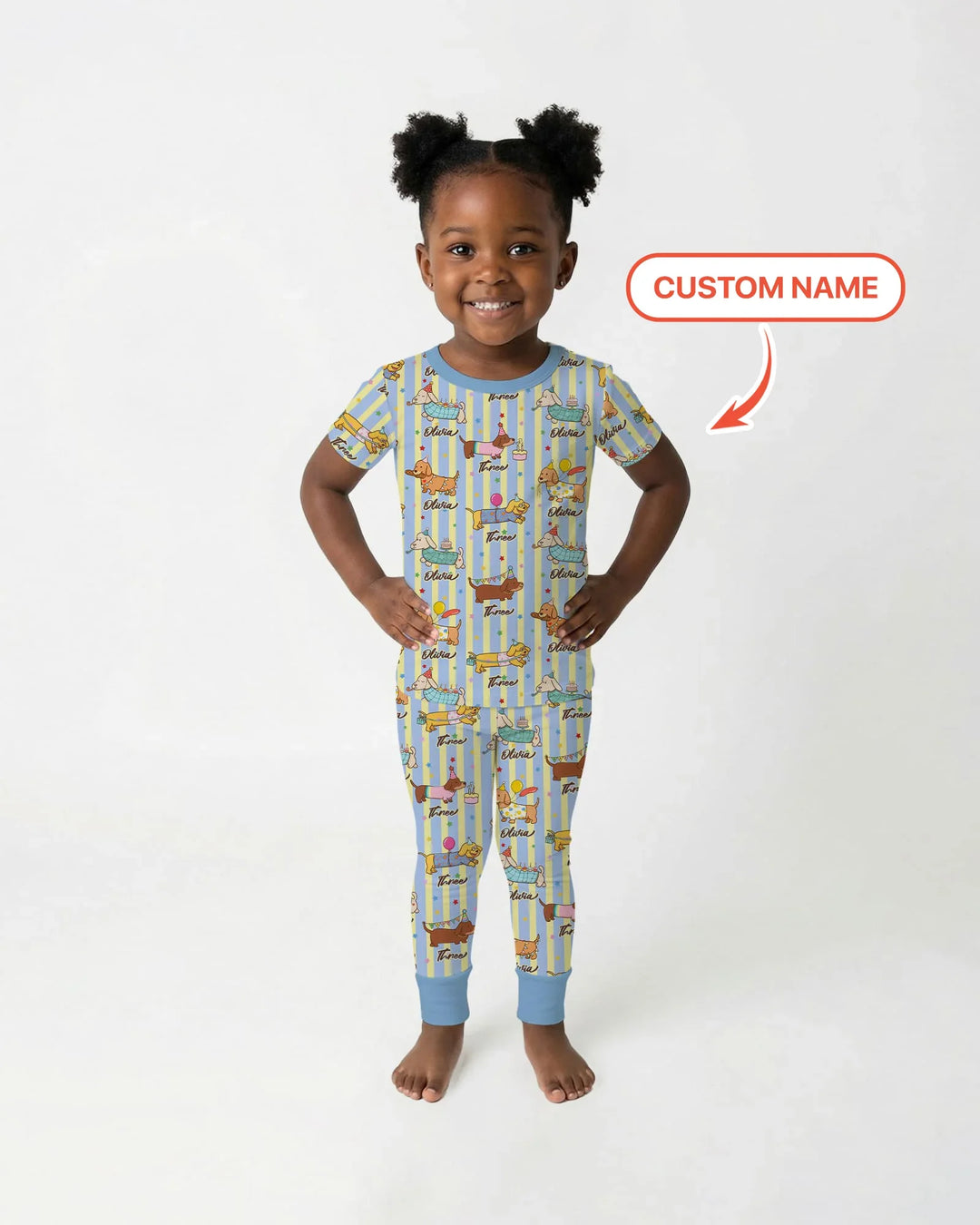 Zweiteiliges, kurzärmliges Pyjama-Set mit Marienkäfern
