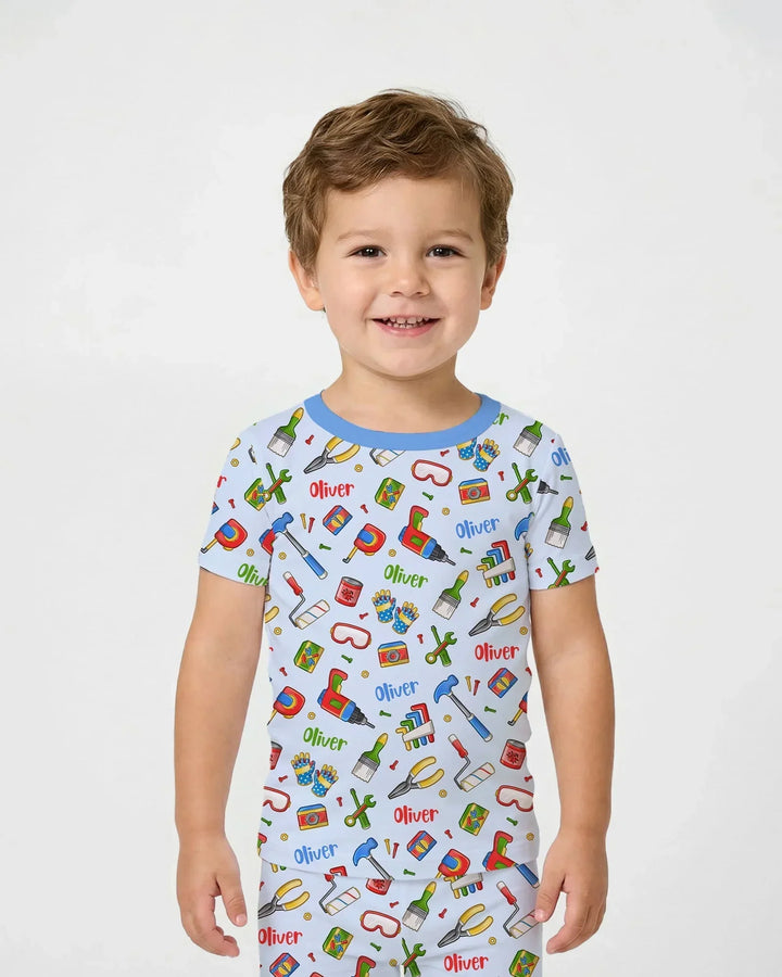 Zweiteiliges, kurzärmliges Pyjama-Set mit Marienkäfern