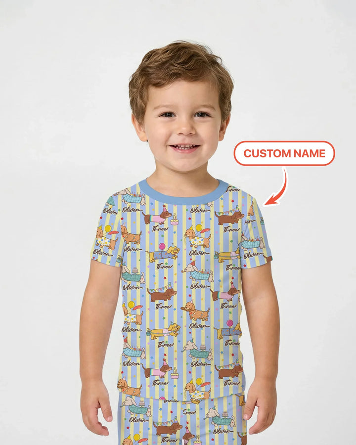 Zweiteiliges, kurzärmliges Pyjama-Set mit Marienkäfern