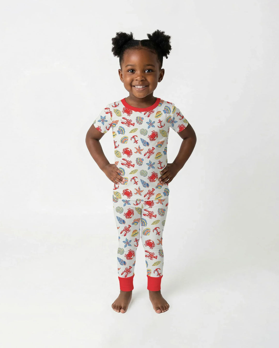 Zweiteiliges, kurzärmliges Pyjama-Set mit Marienkäfern