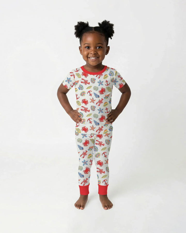 Zweiteiliges, kurzärmliges Pyjama-Set mit Marienkäfern