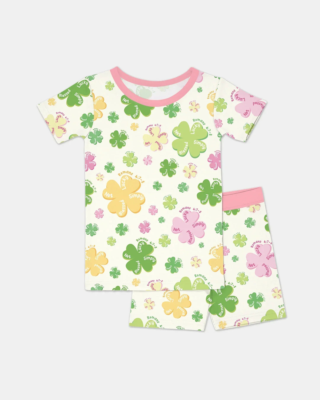 Template Zweiteiliges Pyjama-Set mit kurzen Ärmeln und Shorts