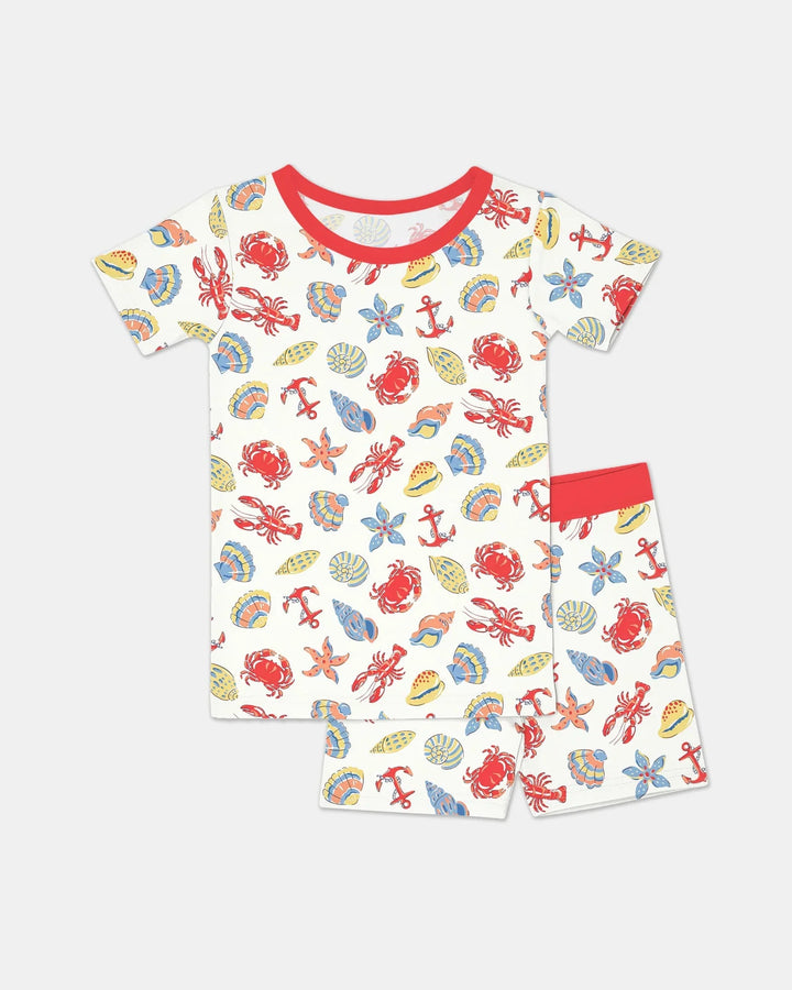 Template Zweiteiliges Pyjama-Set mit kurzen Ärmeln und Shorts
