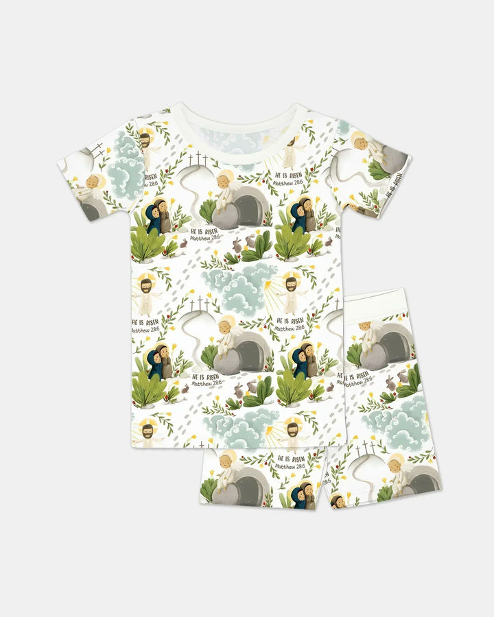 Zweiteiliges, kurzärmliges Pyjama-Set mit Marienkäfern