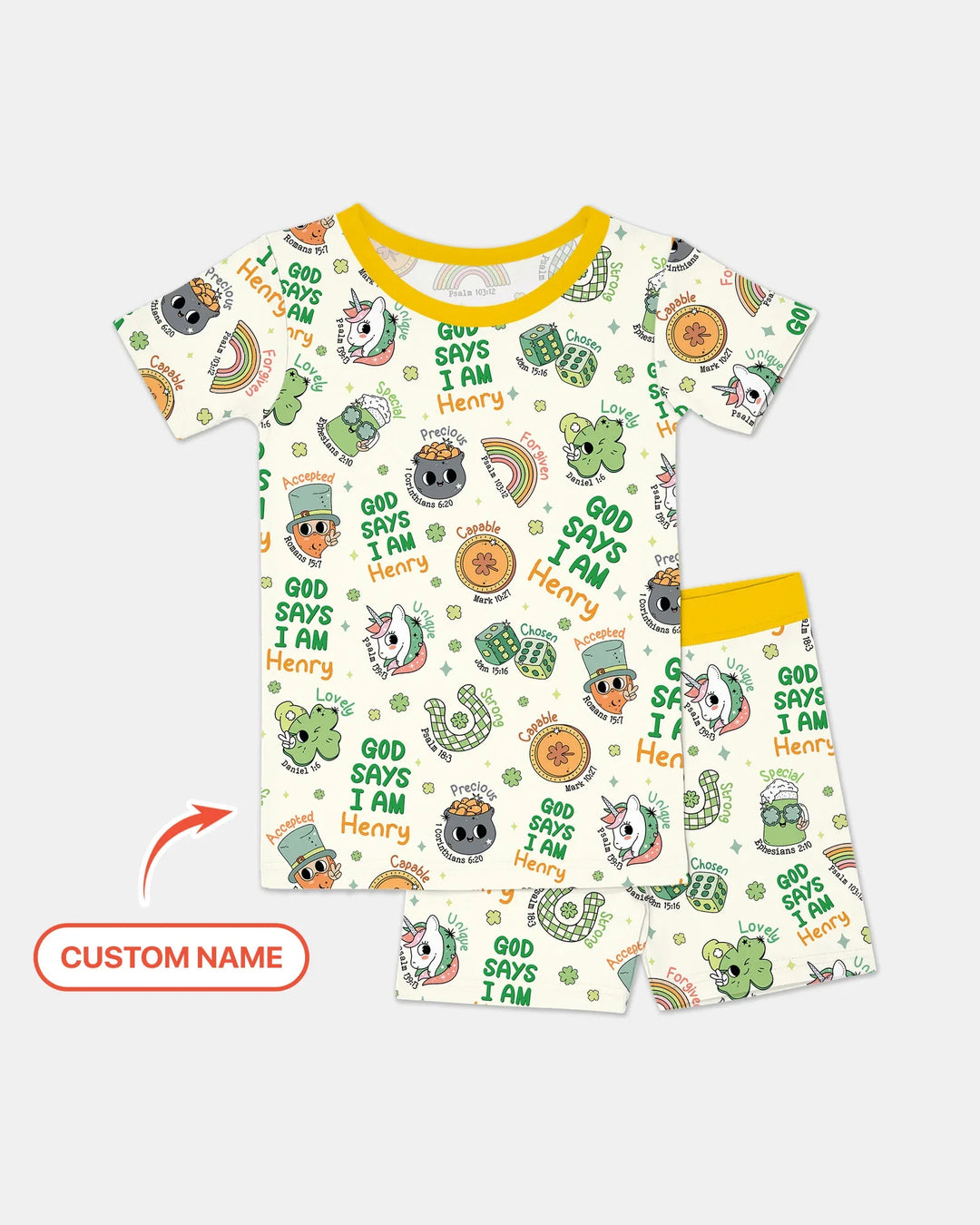 Zweiteiliges Pyjama-Set mit kurzen Ärmeln und Shorts im Sommer-Design