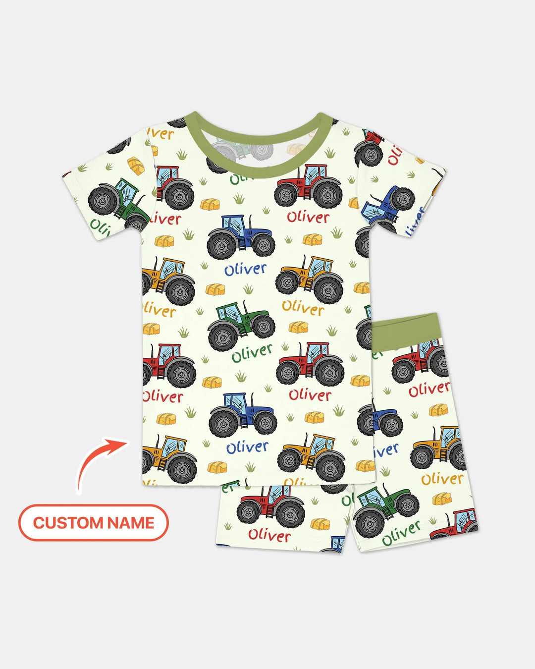 Zweiteiliges Pyjama-Set mit kurzen Ärmeln und Shorts im Sommer-Design