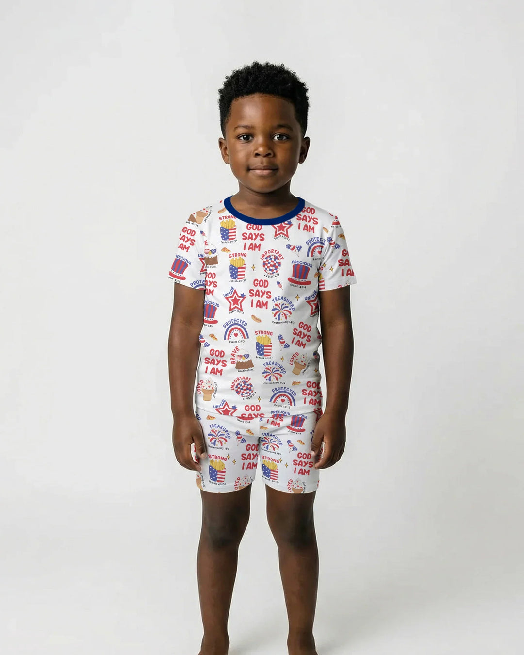 Zweiteiliges, kurzärmliges Pyjama-Set mit Marienkäfern