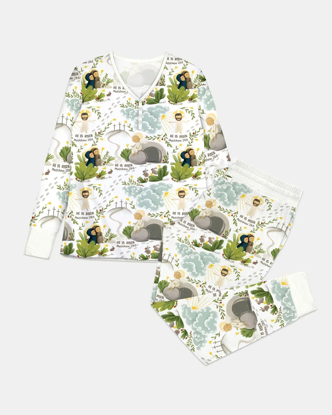 Er ist auferstanden Bambus Damen Pyjama Set