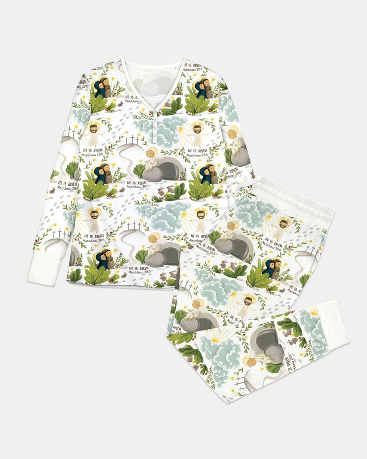 Er ist auferstanden Bambus Damen Pyjama Set
