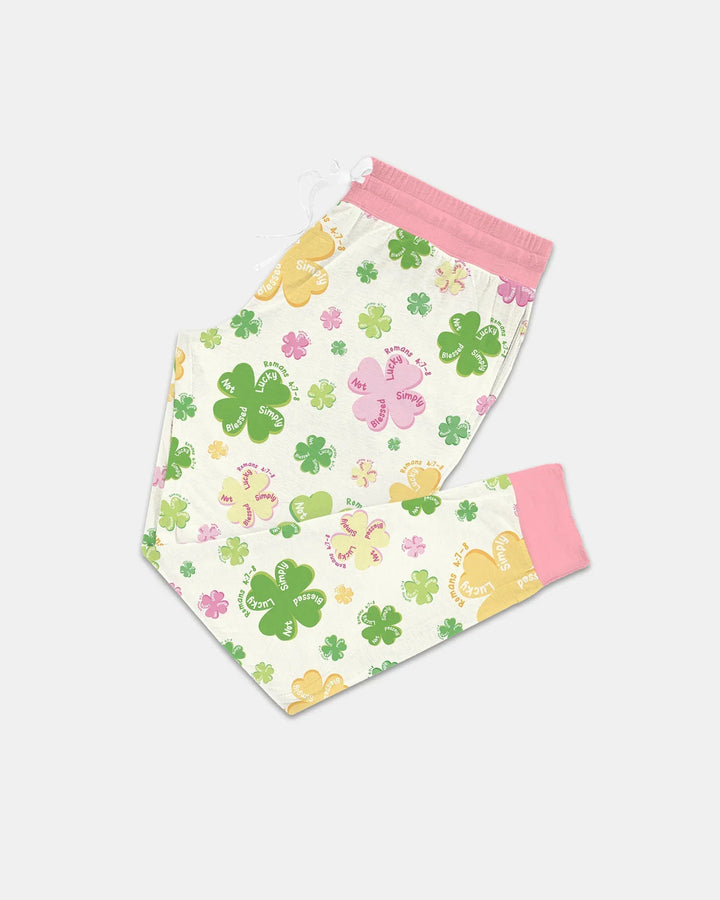 Shamrocks Print St. Patrick's Day Bamboo Women Pajama Set