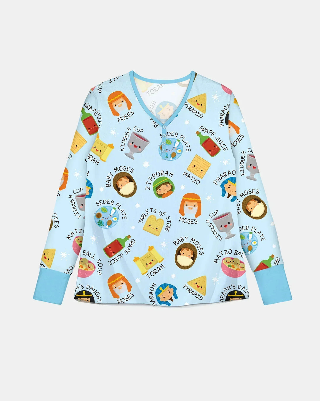 Cute Passover Characters Bamboo Women Pajama Set