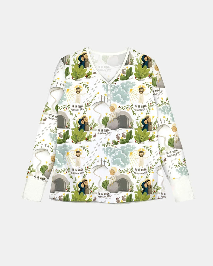 Er ist auferstanden Bambus Damen Pyjama Set