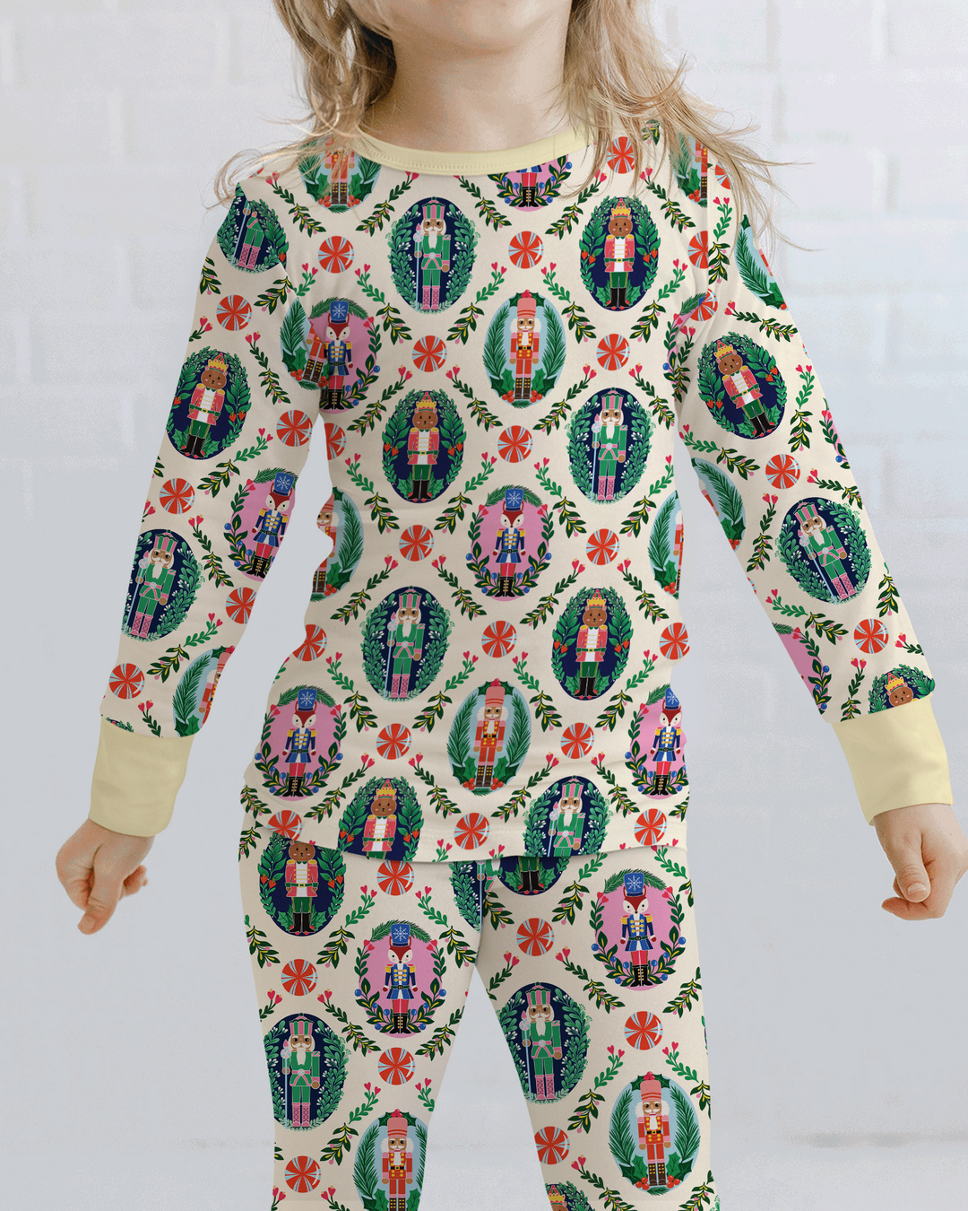 Whimsical Nutcracker Bamboo Two Piece Long Sleeve Pajama Set