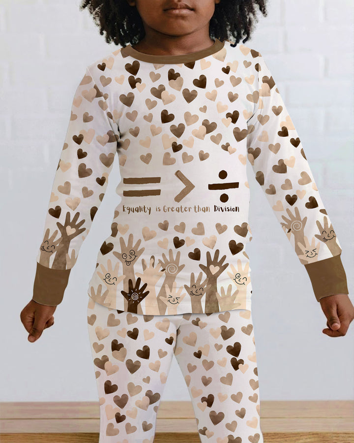 Equality Is Better Than Division Bamboo Two Piece Long Sleeve Pajama Set