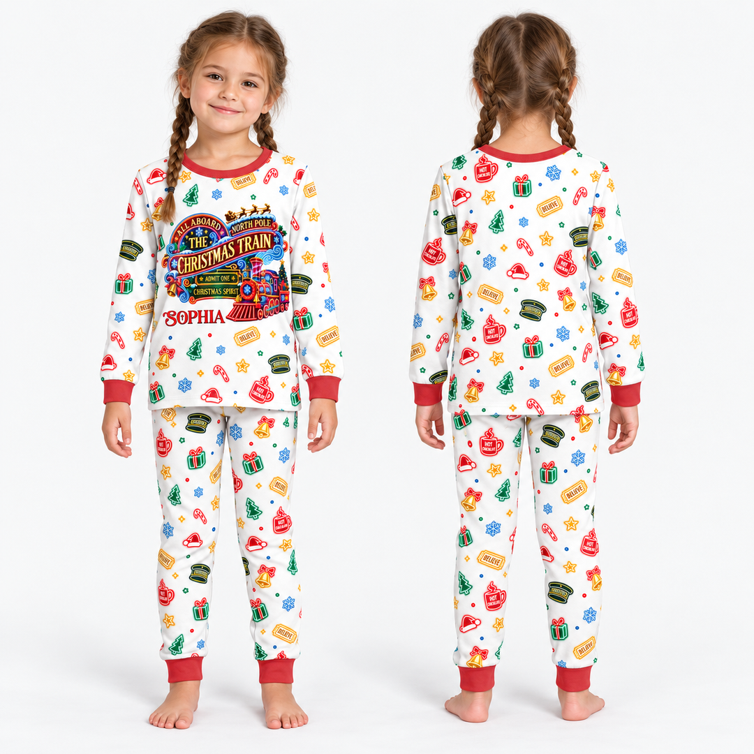Christmas Spirit Express Bamboo Two Piece Long Sleeve Pajama Set