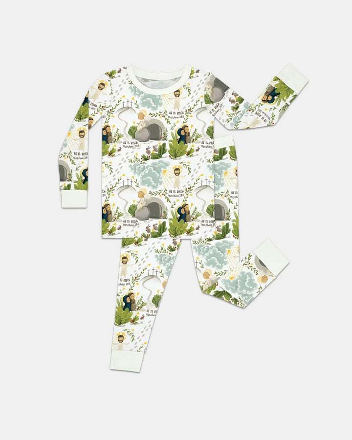 Zweiteiliges Langarm-Pyjama-Set mit Sommerfrüchten