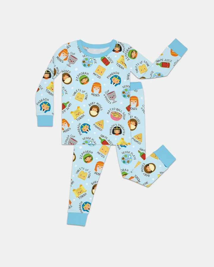 Zweiteiliges Langarm-Pyjama-Set mit Sommerfrüchten