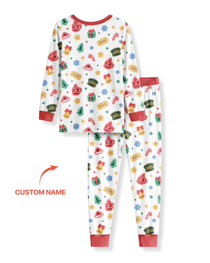 Christmas Spirit Express Bamboo Two Piece Long Sleeve Pajama Set