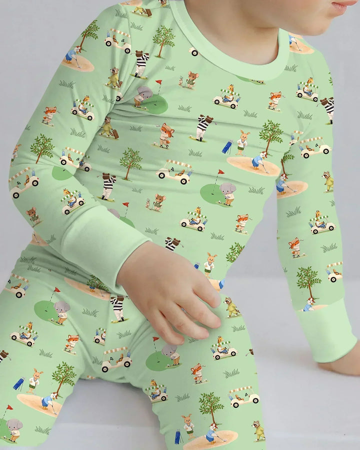 Let's Golf Bamboo Two Piece Long Sleeve Pajama Set