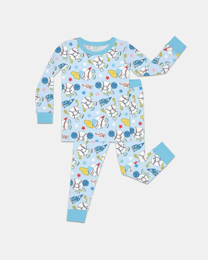 Zweiteiliges Langarm-Pyjama-Set mit Sommerfrüchten