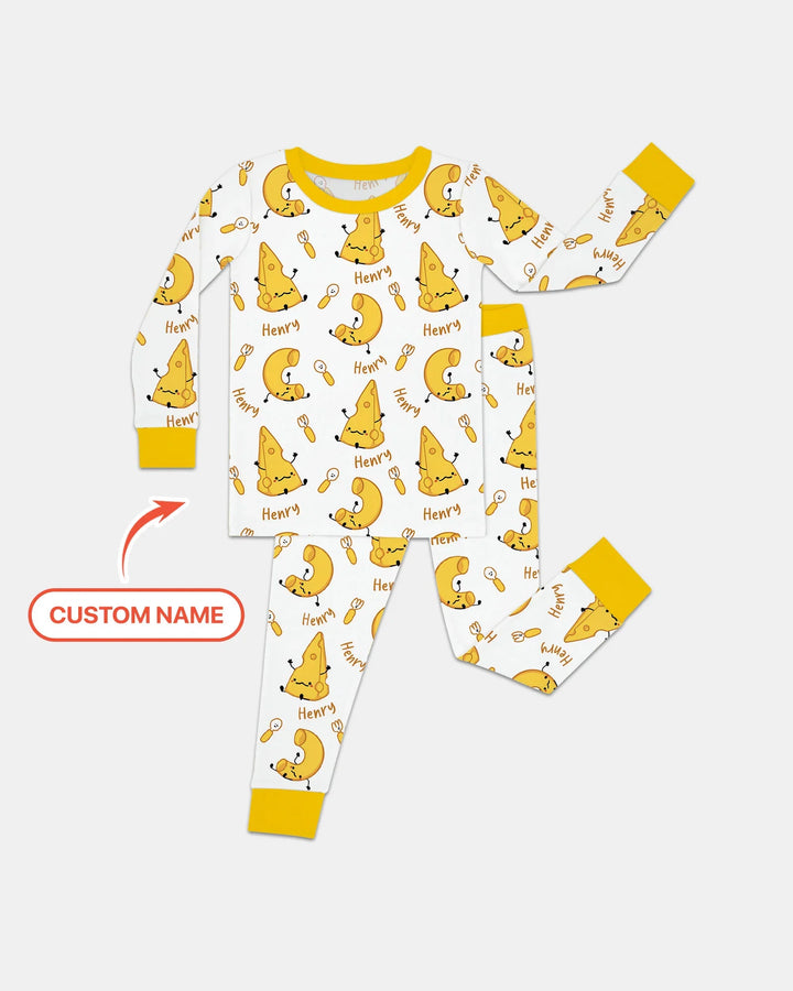 Zweiteiliges Langarm-Pyjama-Set mit Sommerfrüchten